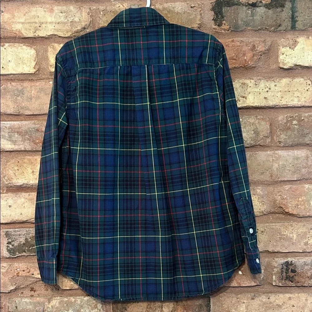 Ralph Lauren Kids Blue and Green Plaid Shirt
